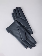 Lakeland Leather Blue Bassenthwaite Button Detail Gloves - Image 2 of 4