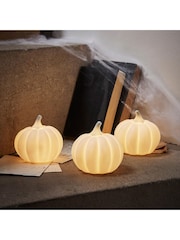 Lights4fun TruGlow® Bronze Ombre LED Pillar Candle Trio - Image 1 of 5