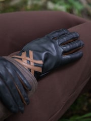 Lakeland Leather Black Devoke Contrasting Gloves - Image 2 of 3