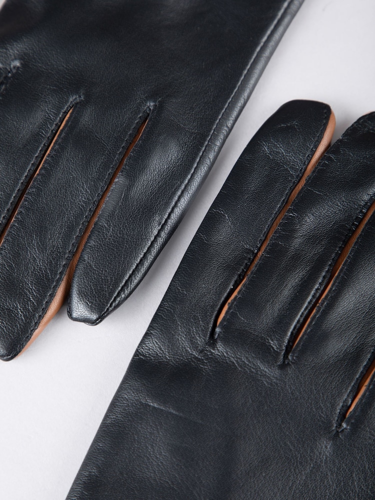 Lakeland Leather Black Devoke Contrasting Gloves - Image 3 of 3