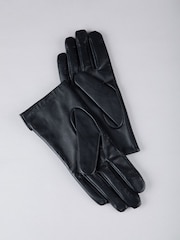 Preto - Lakeland Leather Bassenthwaite com detalhes de botão Gloves - Imagem 2 de 4