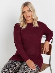 Yours Curve Red Essential Jumper - Image 1 of 5