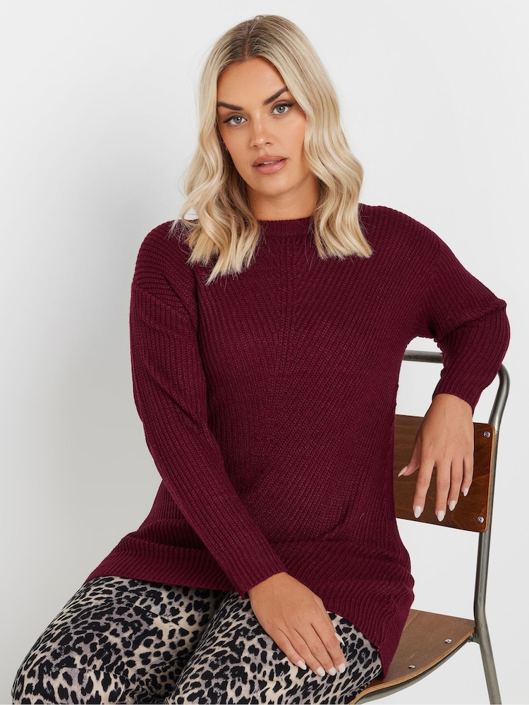 Yours Curve Red Essential Jumper - Image 1 of 5