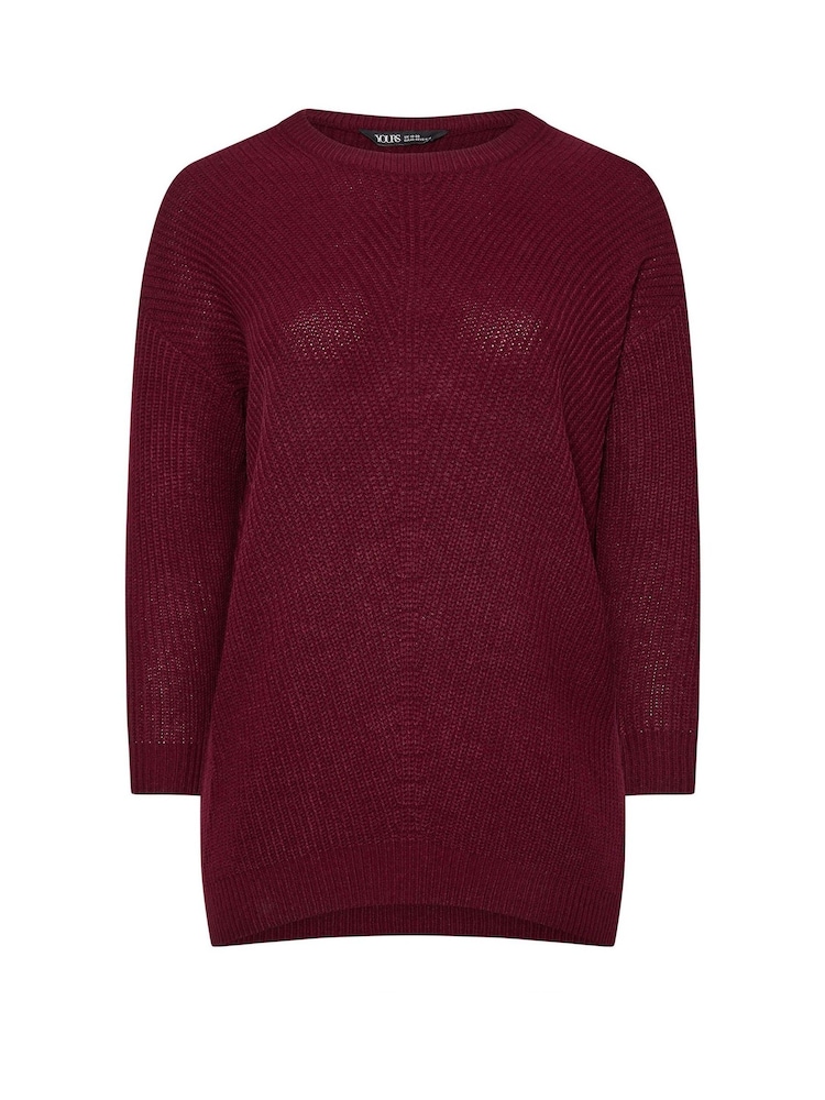 Yours Curve Red Essential Jumper - Image 5 of 5