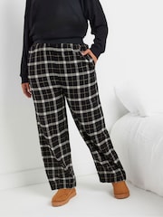 Yours Curve Black Check Pyjamas - Image 2 of 5