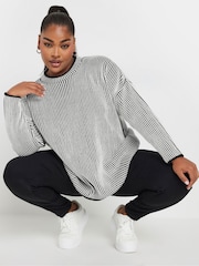 Yours Curve Black Limited Knitted Jumper - Image 1 of 6