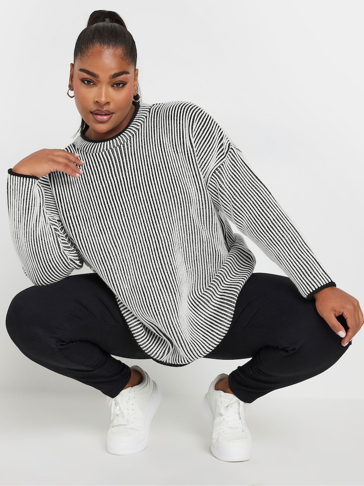 Yours Curve Black Limited Knitted Jumper - Image 1 of 6