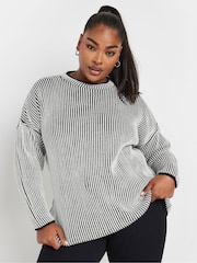Yours Curve Black Limited Knitted Jumper - Image 2 of 6