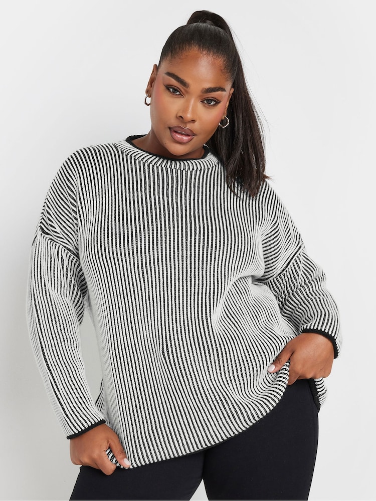 Yours Curve Black Limited Knitted Jumper - Image 2 of 6