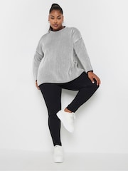 Yours Curve Black Limited Knitted Jumper - Image 3 of 6