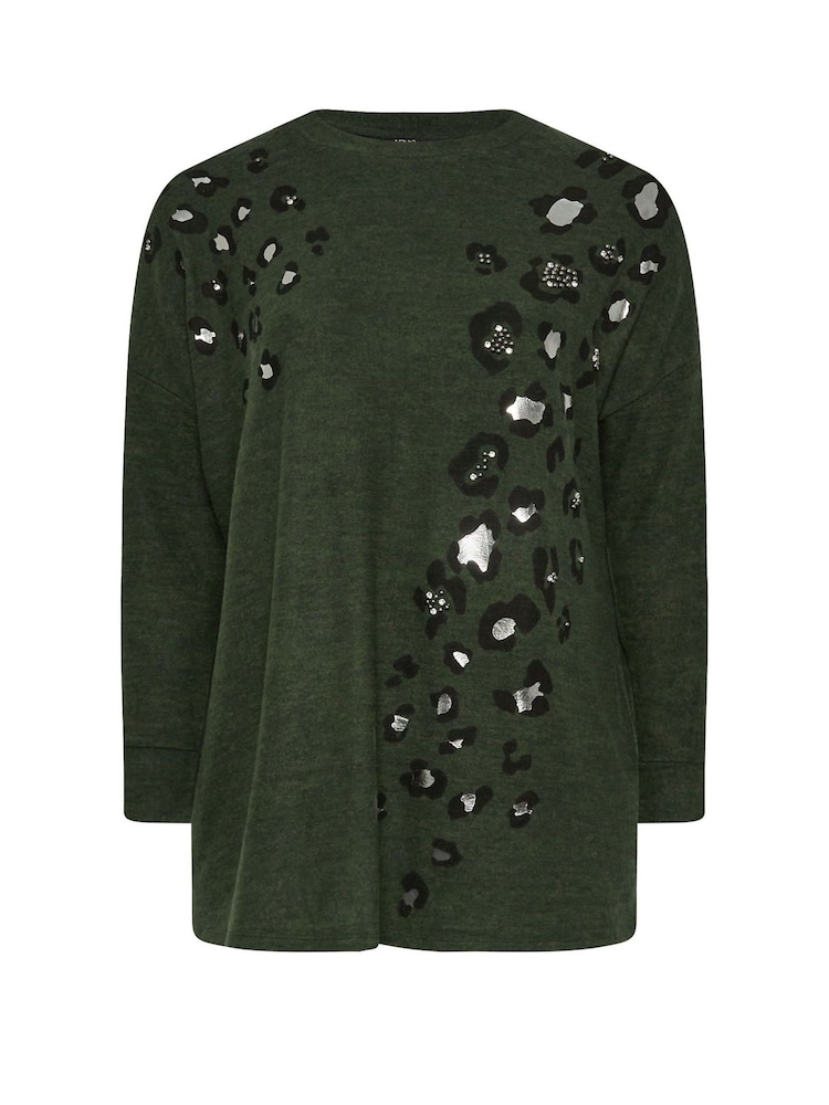 Grün - Yours Curve, Placement, Pullover mit Print - Bild 5 von 5 Grün - Yours Curve, Placement, Pullover mit Print - Bild 5 von 5