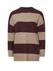 Yours Curve Purple Colourblock Jumper - Image 6 of 6