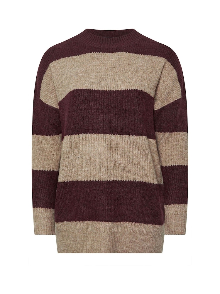 Yours Curve Purple Colourblock Jumper - Image 6 of 6