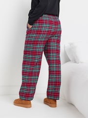 Yours Curve Red Check Pyjamas - Image 3 of 5