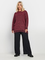 Yours Curve Red Twist Jumper - Image 2 of 5