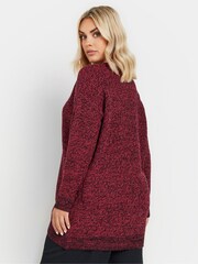 Yours Curve Red Twist Jumper - Image 3 of 5