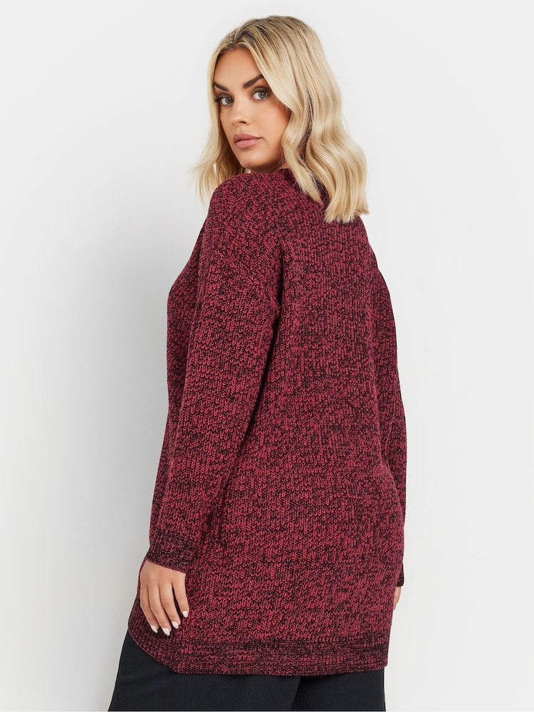 Yours Curve Red Twist Jumper - Image 3 of 5