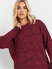 Yours Curve Red Twist Jumper - Image 4 of 5