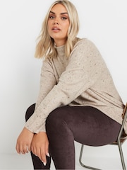 Yours Curve Brown Chocolate Corduroy Leggings - Image 4 of 5