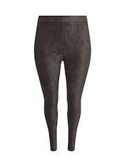 Yours Curve Brown Chocolate Corduroy Leggings - Image 5 of 5