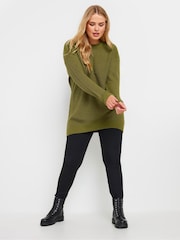 Yours Curve Green Essential Jumper - Image 2 of 5