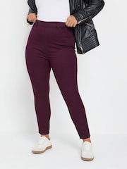 Yours Curve Red Grace Jeggings - Image 1 of 5