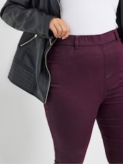 Yours Curve Red Grace Jeggings - Image 4 of 5