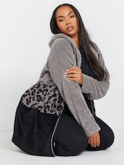 Yours Curve Grey Colour Block Jacket - Image 2 of 6