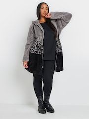 Yours Curve Grey Colour Block Jacket - Image 3 of 6