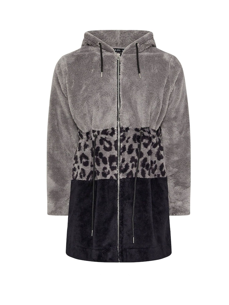 Yours Curve Grey Colour Block Jacket - Image 6 of 6