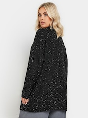 Yours Curve Black High Neck Seam Detail Jumper - Image 4 of 5