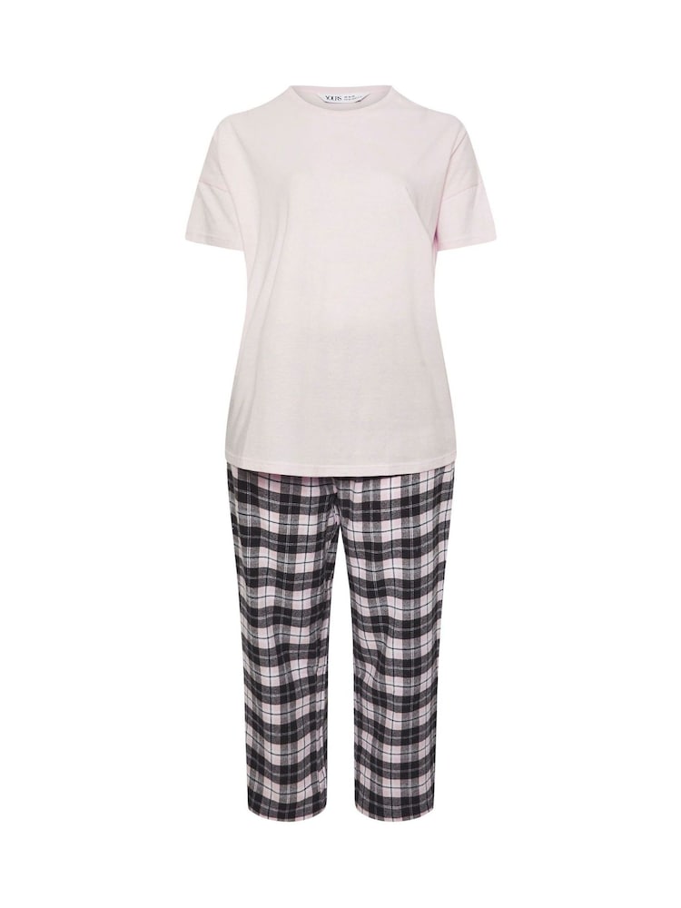 Yours Curve 100% Cotton Check Pyjamas Set - Imagen 5 de 5 Yours Curve 100% Cotton Check Pyjamas Set - Imagen 5 de 5