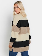 Yours Curve Natural Colourblock Jumper - Image 3 of 6