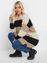 Yours Curve Natural Colourblock Jumper - Image 5 of 6