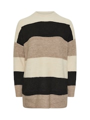 Yours Curve Natural Colourblock Jumper - Image 6 of 6