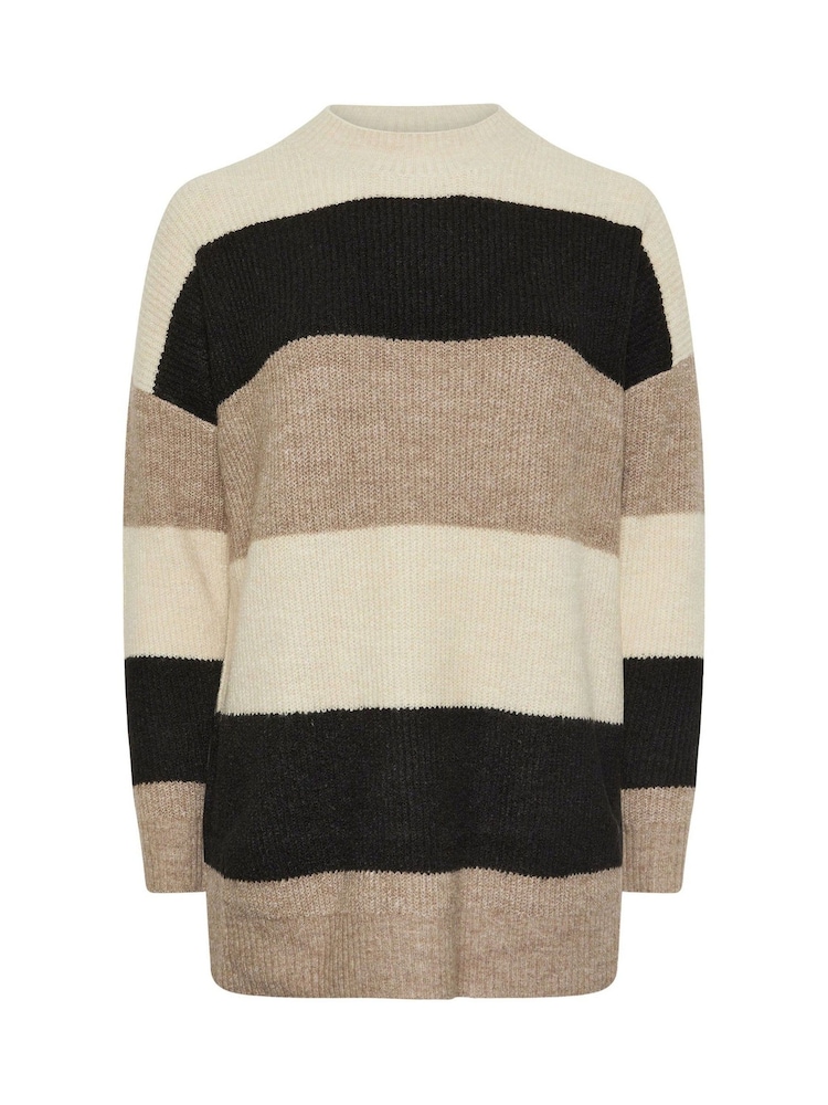 Yours Curve Natural Colourblock Jumper - Image 6 of 6