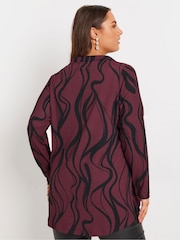 Yours Curve Red Textured Jersey Shirt - Image 3 of 5