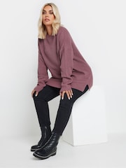 Yours Curve Pink Drop Shoulder Jumper - Image 2 of 5