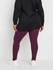 Yours Curve Black Ribbed Leggings 2 Pack - Image 3 of 6
