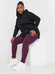 Yours Curve Black Ribbed Leggings 2 Pack - Image 5 of 6