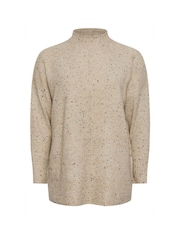 Yours Curve Natural High Neck Seam Detail Jumper - Image 6 of 6