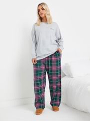 Yours Curve Pink Check Pyjamas - Image 1 of 6