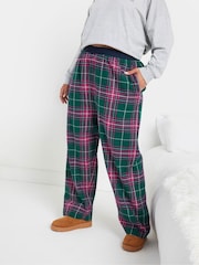 Yours Curve Pink Check Pyjamas - Image 2 of 6