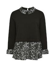 Yours Curve Grey 2 In 1 Shirt Top - Image 5 of 5