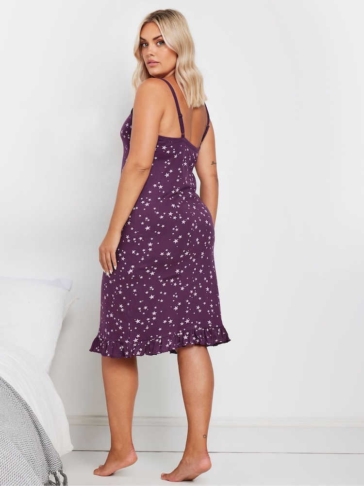Yours Curve Étoiles éparses 100Chemise en coton - Image 3 of 5