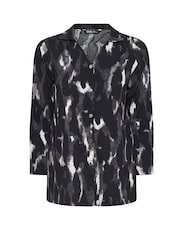 Yours Curve Grey Textured  Shirt - Image 5 of 5