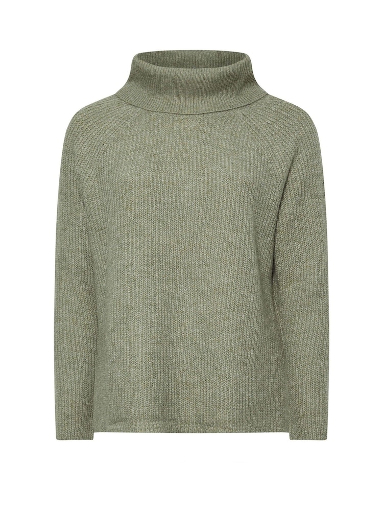 Yours Curve Green Roll Neck Knitted Jumper - Image 5 of 5