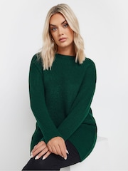 Yours Curve Green Long Sleeve Jumper - Image 1 of 5