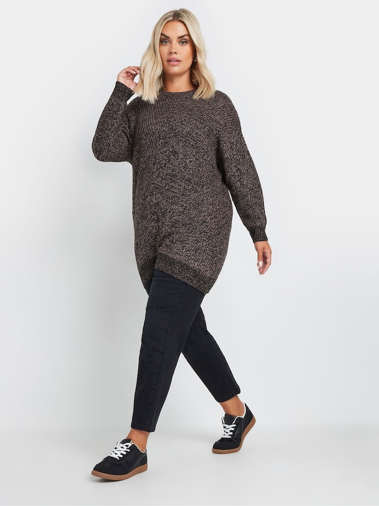 Yours Curve Brown Twist Jumper - Image 2 of 5