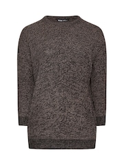 Yours Curve Brown Twist Jumper - Image 5 of 5